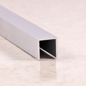 Алюминиевый П-образный профиль 8ммх8х8мм серебро матовое