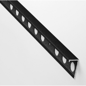 Алюминиевая раскладка г-образная на плитку черный муар 8мм